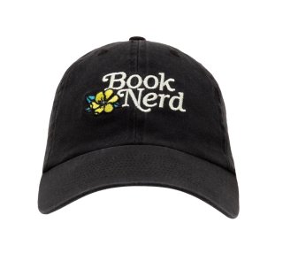 Book Nerd Floral Cap (Black)