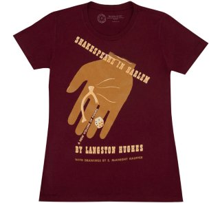 <img class='new_mark_img1' src='https://img.shop-pro.jp/img/new/icons14.gif' style='border:none;display:inline;margin:0px;padding:0px;width:auto;' />Langston Hughes / Shakespeare in Harlem Womens Tee (Maroon)