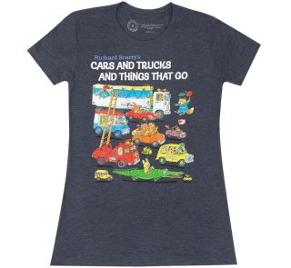 <img class='new_mark_img1' src='https://img.shop-pro.jp/img/new/icons14.gif' style='border:none;display:inline;margin:0px;padding:0px;width:auto;' />Richard Scarry / Cars and Trucks and Things That Go Womens Tee (Midnight Navy)