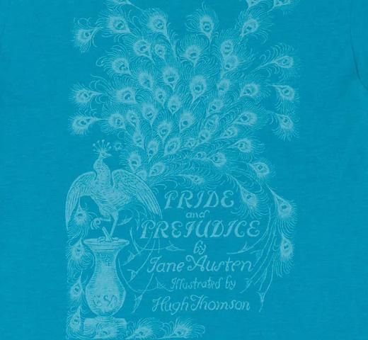 [Out of Print] Jane Austen / Pride and Prejudice Tee 2 (Teal) - ジェーン・オースティン / 高慢と偏見 Tシャツ Out of Print] ジェーン・オースティン / 高慢と偏見 Tシャツ