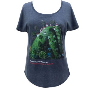 Gabriel García Márquez / One Hundred Years of Solitude Womens Relaxed Fit Tee (V. Navy)