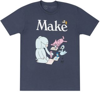Mo Willems / Make with Elephant & Piggie, and The Pigeon Tee (Indigo)