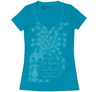 <img class='new_mark_img1' src='https://img.shop-pro.jp/img/new/icons14.gif' style='border:none;display:inline;margin:0px;padding:0px;width:auto;' />Jane Austen / Pride and Prejudice Womens V-Neck Tee 3 (Teal)