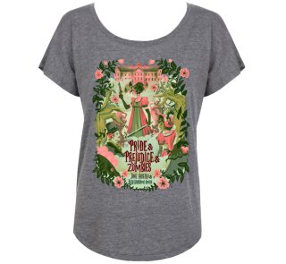 Seth Grahame-Smith / Pride and Prejudice and Zombies Womens Relaxed Fit Tee (Heather Grey)