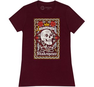 <img class='new_mark_img1' src='https://img.shop-pro.jp/img/new/icons14.gif' style='border:none;display:inline;margin:0px;padding:0px;width:auto;' />The Plays of William Shakespeare Women's Tee [Tanamachi] (Maroon)