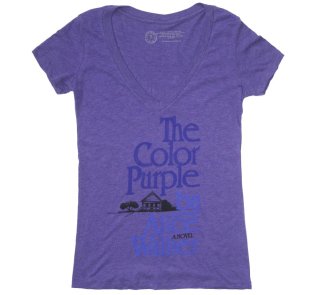 Alice Walker / The Color Purple Women's V-Neck Tee (Purple)