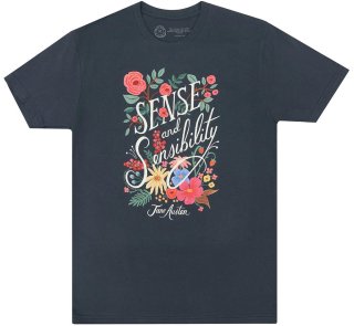 <img class='new_mark_img1' src='https://img.shop-pro.jp/img/new/icons14.gif' style='border:none;display:inline;margin:0px;padding:0px;width:auto;' />Jane Austen / Sense and Sensibility Tee (Indigo) [Puffin in Bloom]