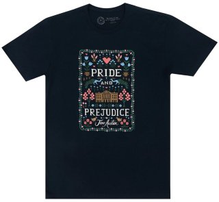 <img class='new_mark_img1' src='https://img.shop-pro.jp/img/new/icons14.gif' style='border:none;display:inline;margin:0px;padding:0px;width:auto;' />Jane Austen / Pride and Prejudice Tee (Midnight Navy) [Puffin in Bloom]