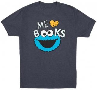 <img class='new_mark_img1' src='https://img.shop-pro.jp/img/new/icons14.gif' style='border:none;display:inline;margin:0px;padding:0px;width:auto;' />Sesame Street / Cookie Monster - Me Love Books Tee (Vintage Royal Blue)