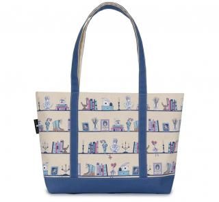 <img class='new_mark_img1' src='https://img.shop-pro.jp/img/new/icons14.gif' style='border:none;display:inline;margin:0px;padding:0px;width:auto;' />Pride and Prejudice Bookshelf Large Zippered Tote Bag