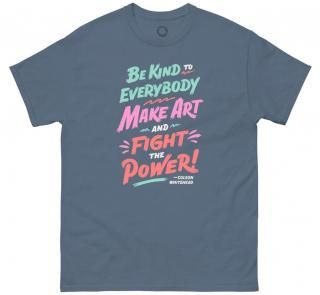 <img class='new_mark_img1' src='https://img.shop-pro.jp/img/new/icons14.gif' style='border:none;display:inline;margin:0px;padding:0px;width:auto;' />Colson Whitehead / Fight the Power! Tee (Indigo)