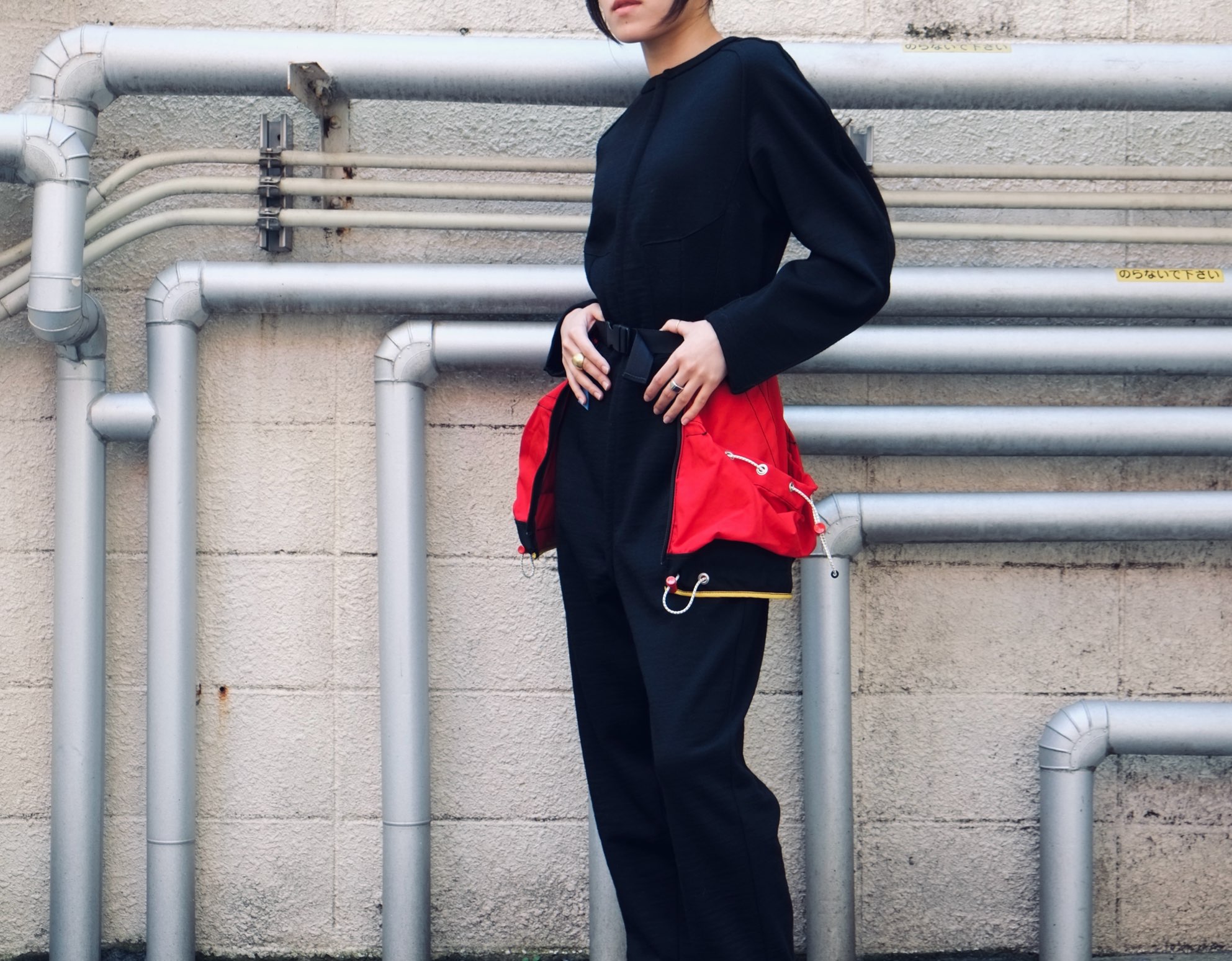 FUMIKA UCHIDA: SWEAT JUMPSUIT - BLACK - ORANN ONLINE SHOP FUMIKA UCHIDA: SWEAT JUMPSUIT - BLACK - ORANN ONLINE SHOP