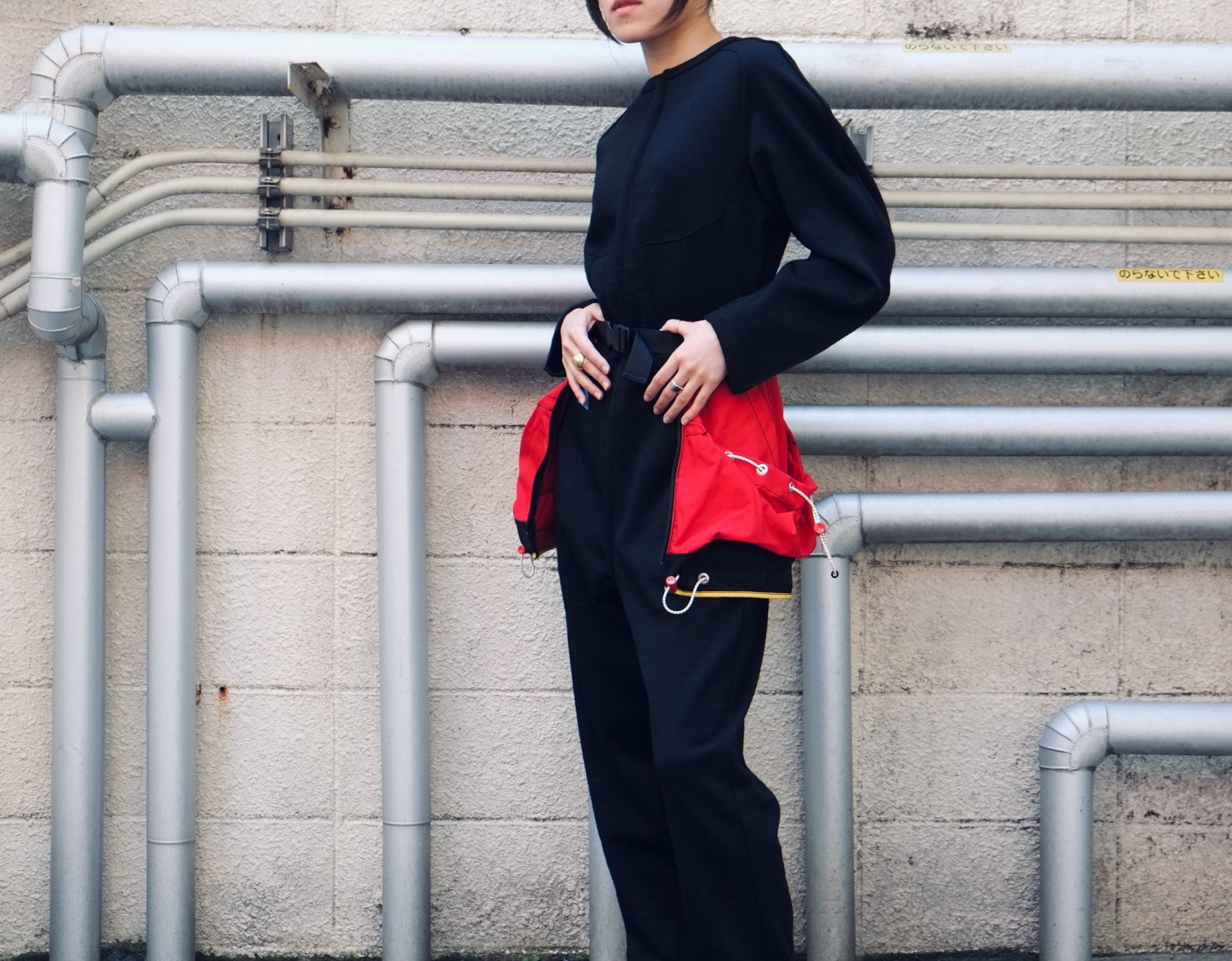 FUMIKA UCHIDA：　SWEAT JUMPSUIT - BLACK - ORANN ONLINE SHOP