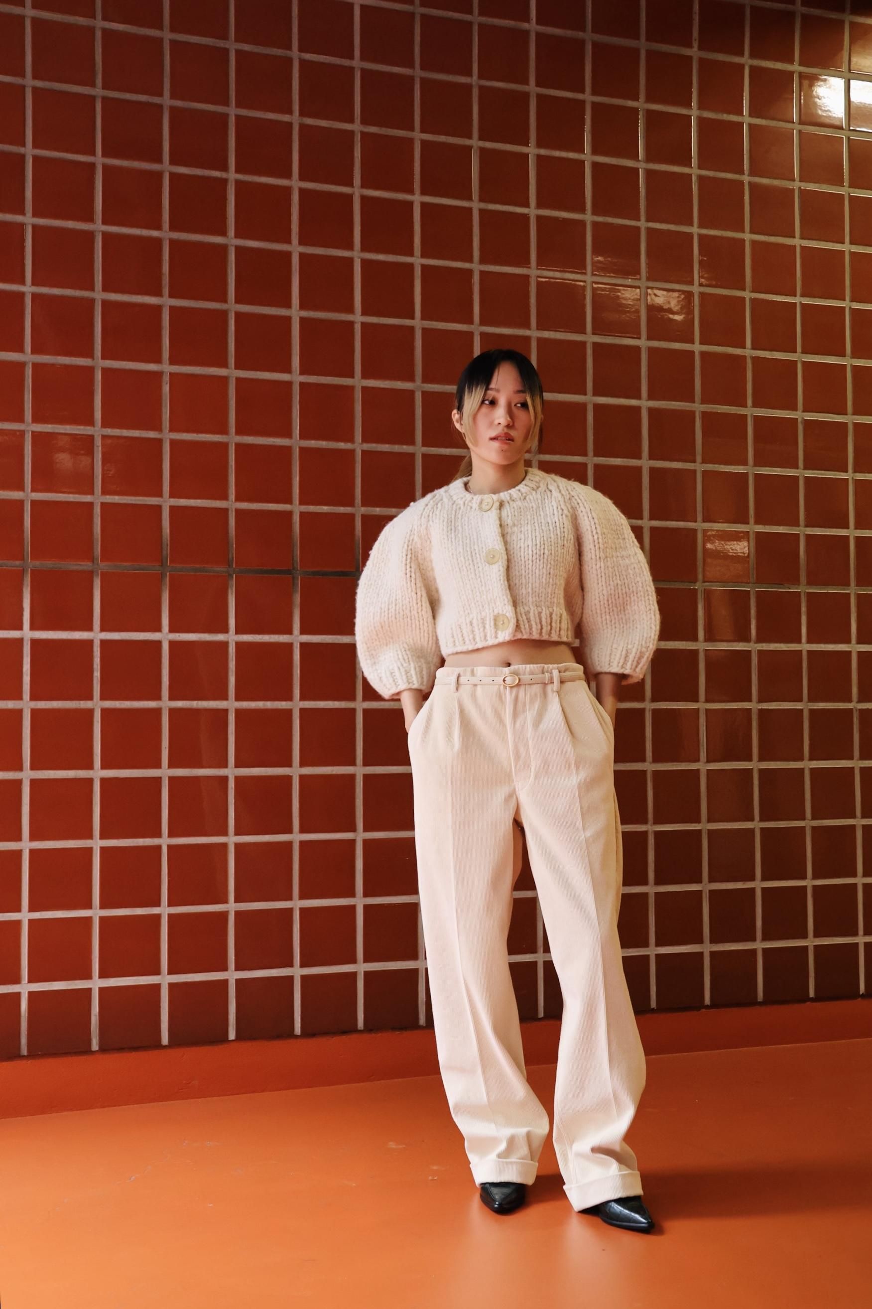 FUMIKA UCHIDA： HAND KNITTED CARDIGAN - IVORY - ORANN ONLINE