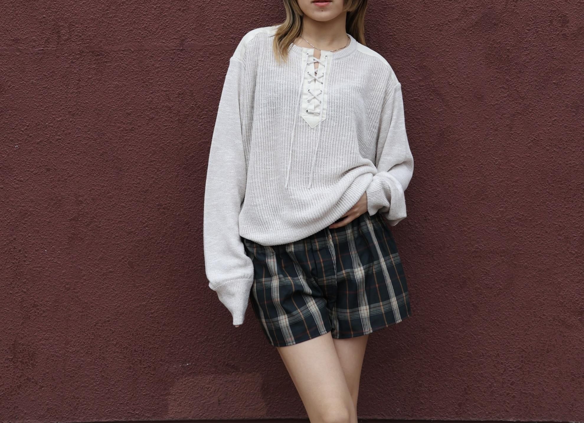 FUMIKA UCHIDA： PLAID TRUNK SHORTS - D.GREEN PLAID - ORANN