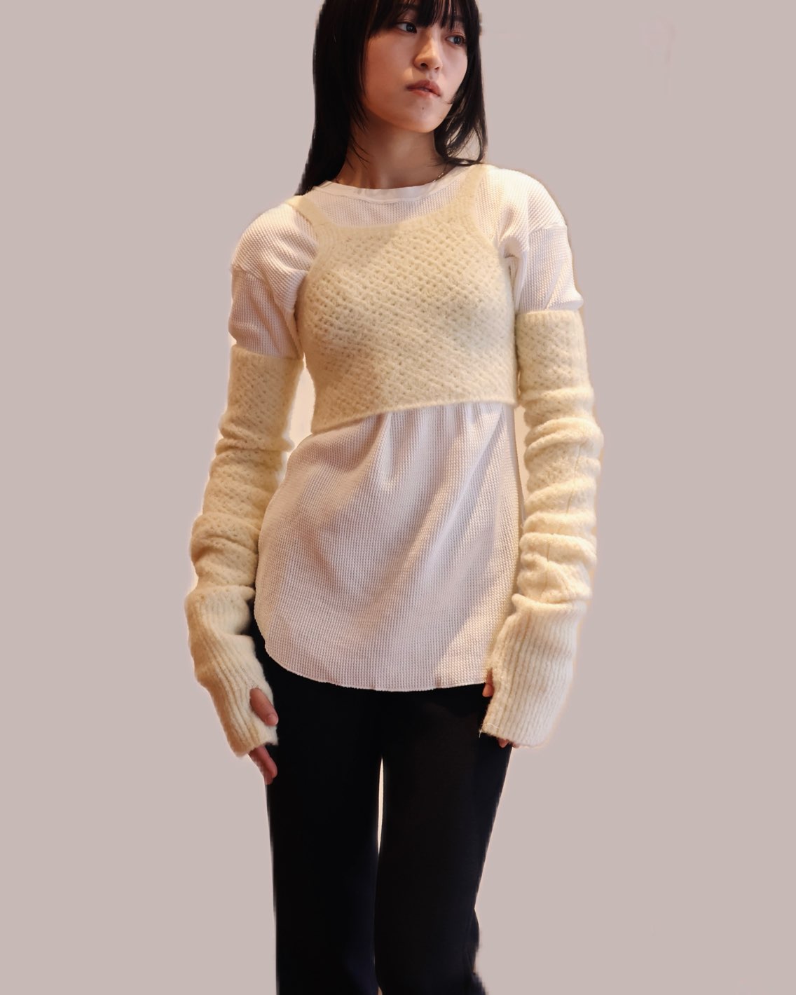 FUMIKA UCHIDA: STRECH MESH KNITTED BRATOP & FUMIKA UCHIDA: STRECH MESH KNITTED BRATOP &