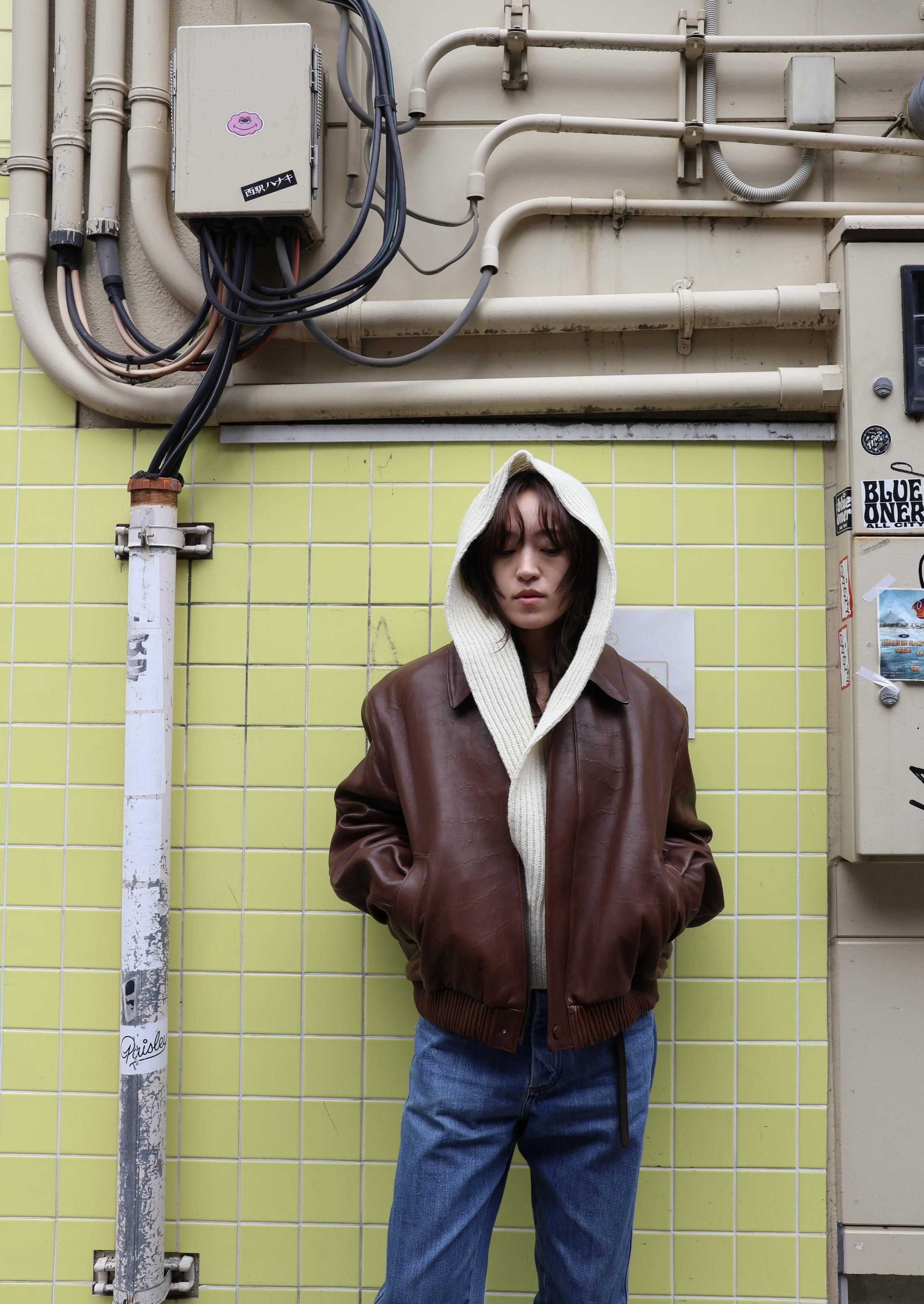 FUMIKA UCHIDA： SHETLAND RIB STITCH HOODED CARDIGAN - IVORY