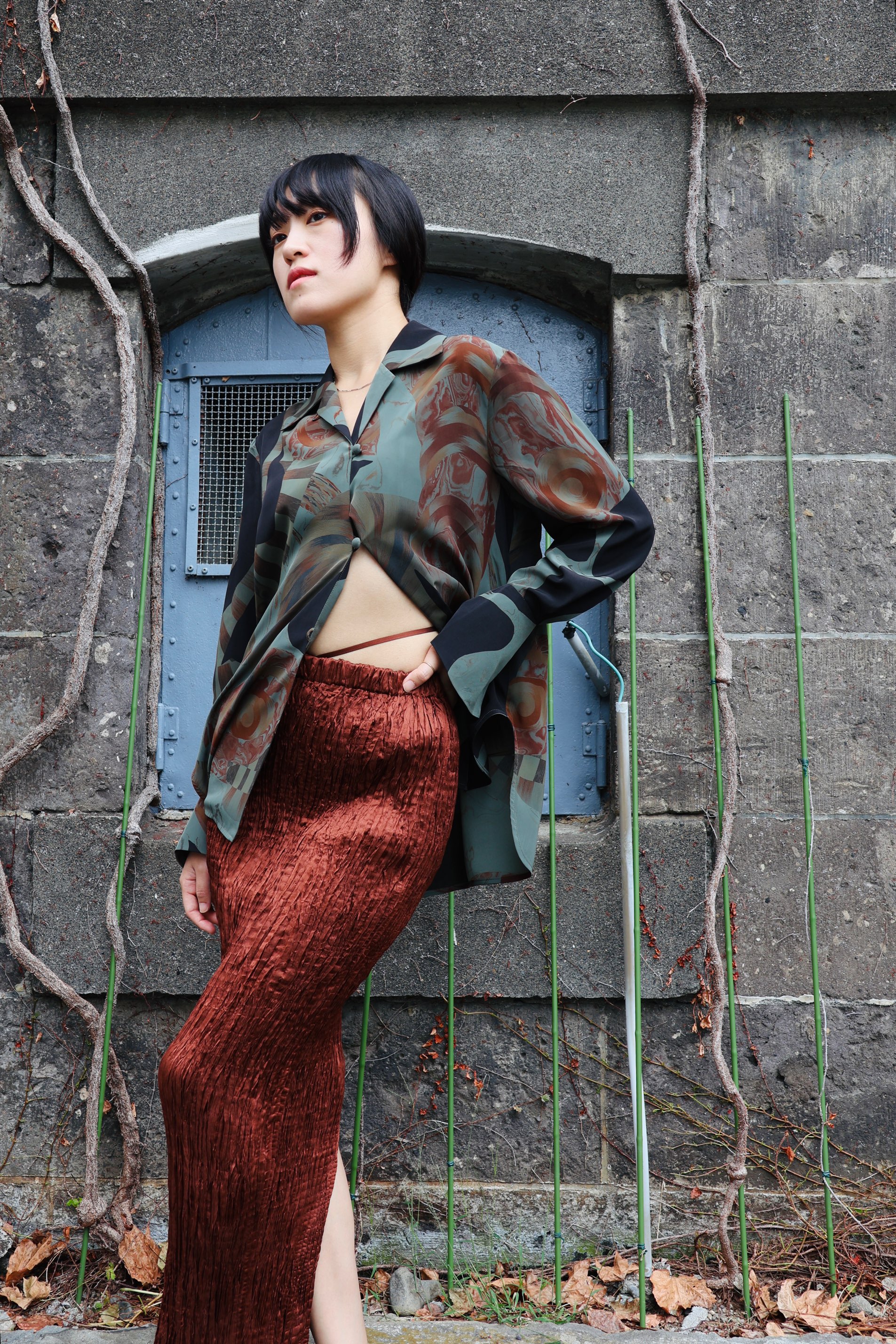 Mame Kurogouchi ミニタリータイトスカート 2024AW
