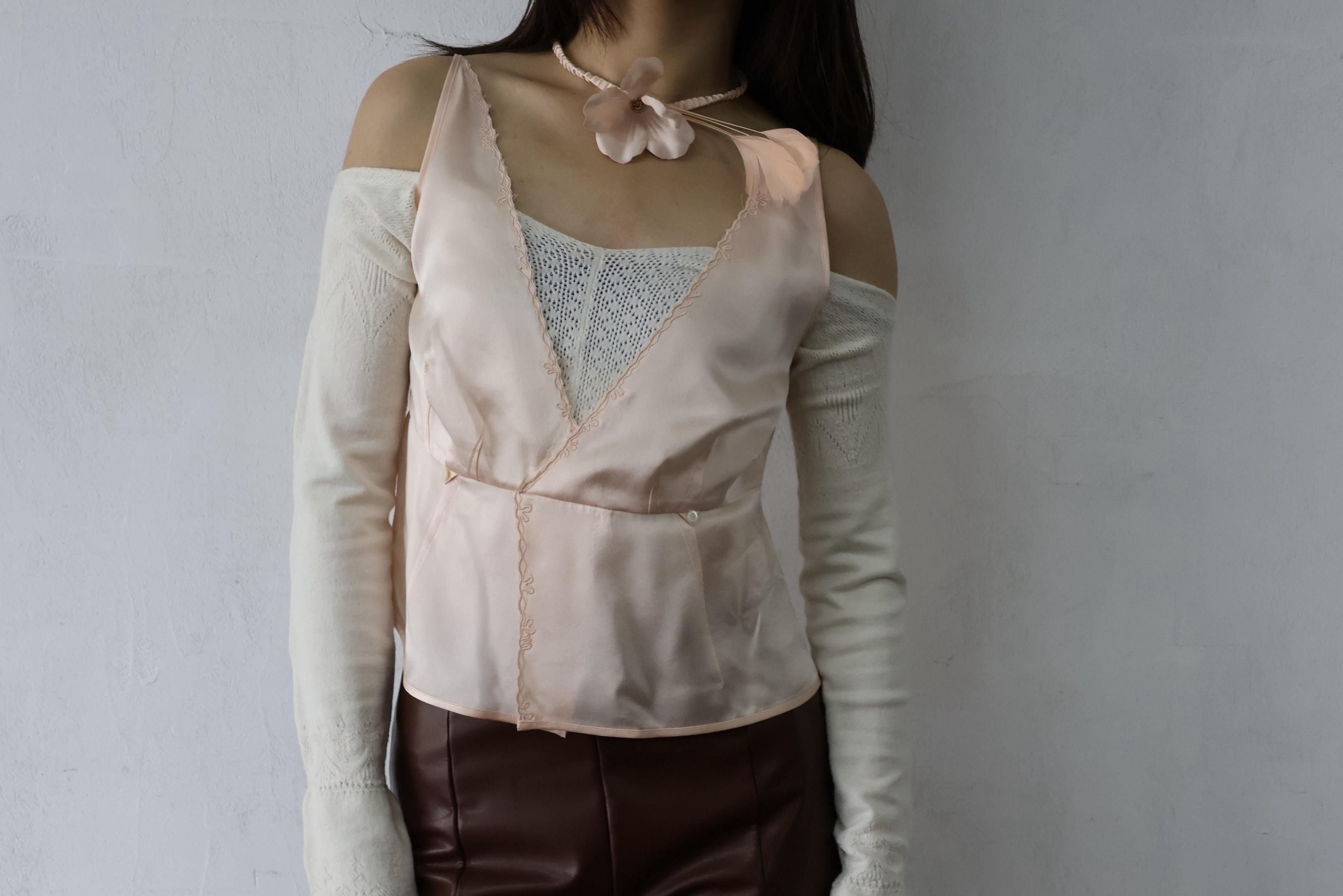 FUMIKA UCHIDA： SILK SATIN CAMISOLE - CORAL - ORANN ONLINE SHOP