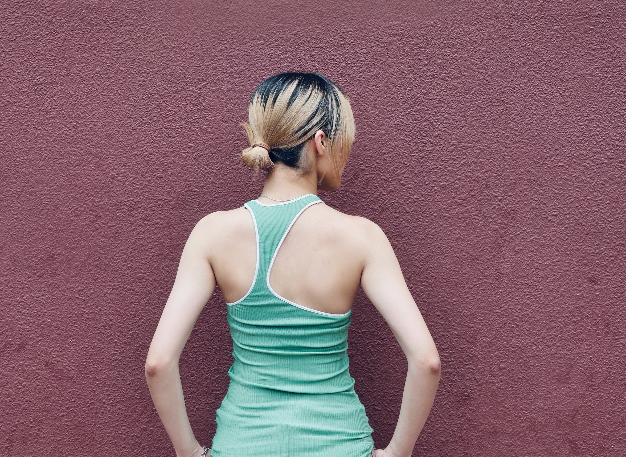 HAKUJI：TWIST COTTON ASYMMETRY BRA TANK - ORANN ONLINE SHOP