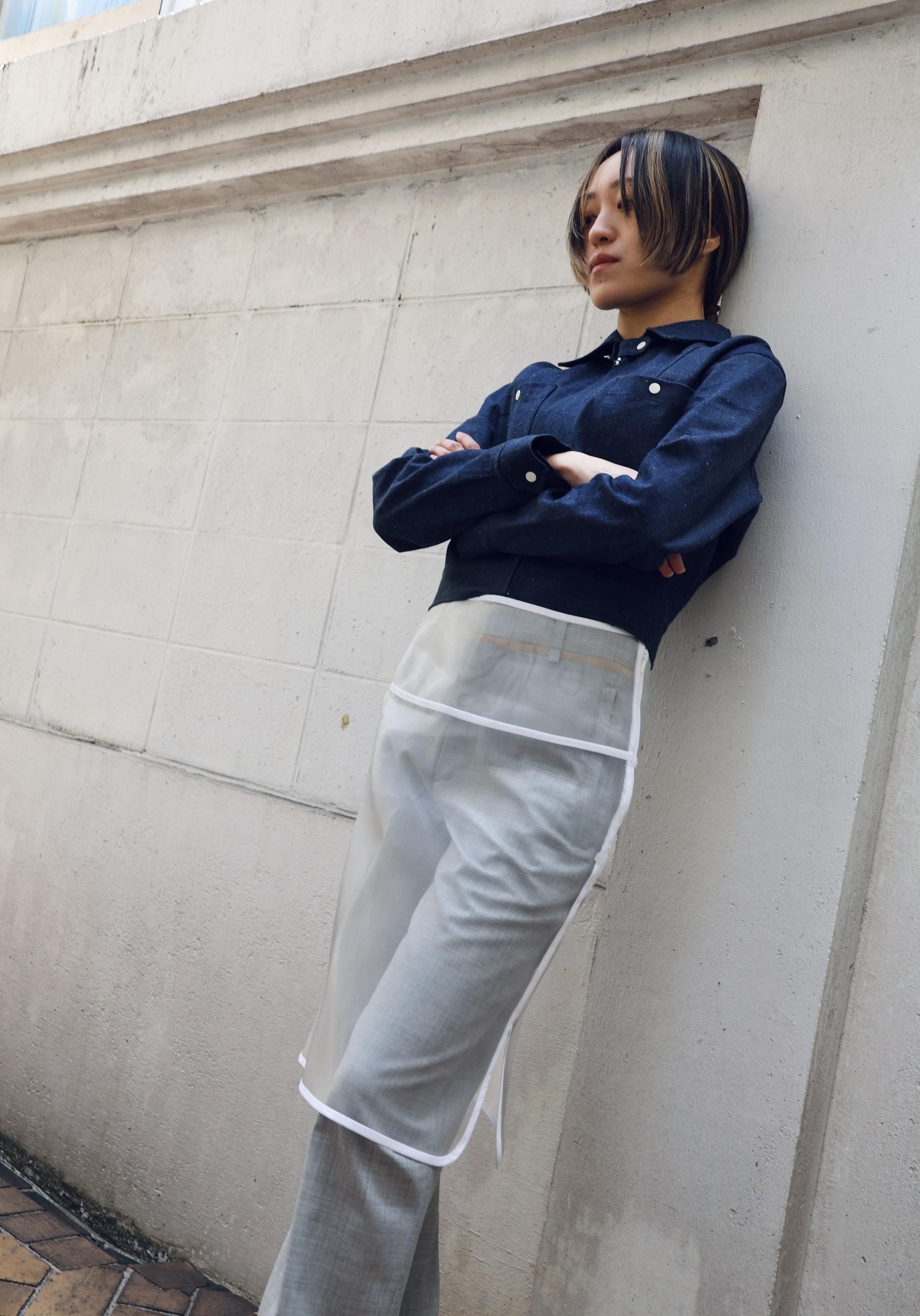 FUMIKA UCHIDA： NEPPED DENIM ZIP-UP BLOUSON - INDIGO - ORANN