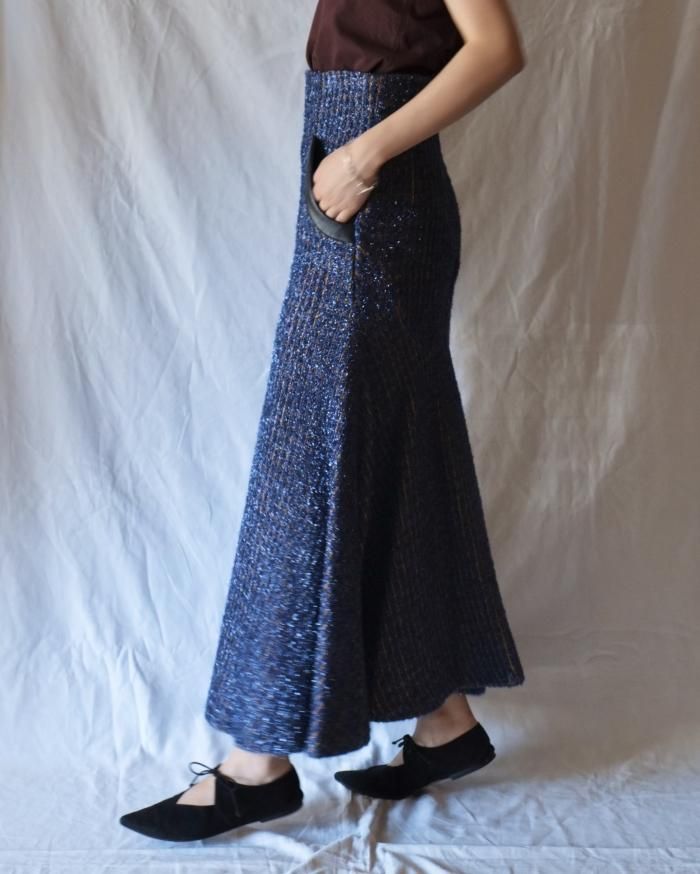 Mame Kurogouchi:Plaid Lame Tweed Long Skirt - ORANN 通販サイト Mame Kurogouchi:Plaid Lame Tweed Long Skirt - ORANN 通販サイト