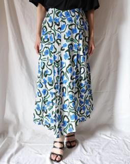 Christian WijnantsFLOWER PRINT SKIRT - BLUEGREEN