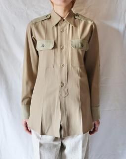 FUMIKA UCHIDAOFFICER SHIRT - CAMEL