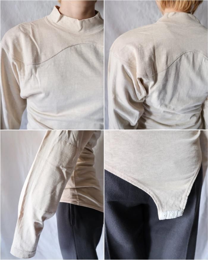FUMIKA UCHIDA: ATHLETIC TURTLE BODY SUIT - ECRU - ORANN FUMIKA UCHIDA: ATHLETIC TURTLE BODY SUIT - ECRU - ORANN