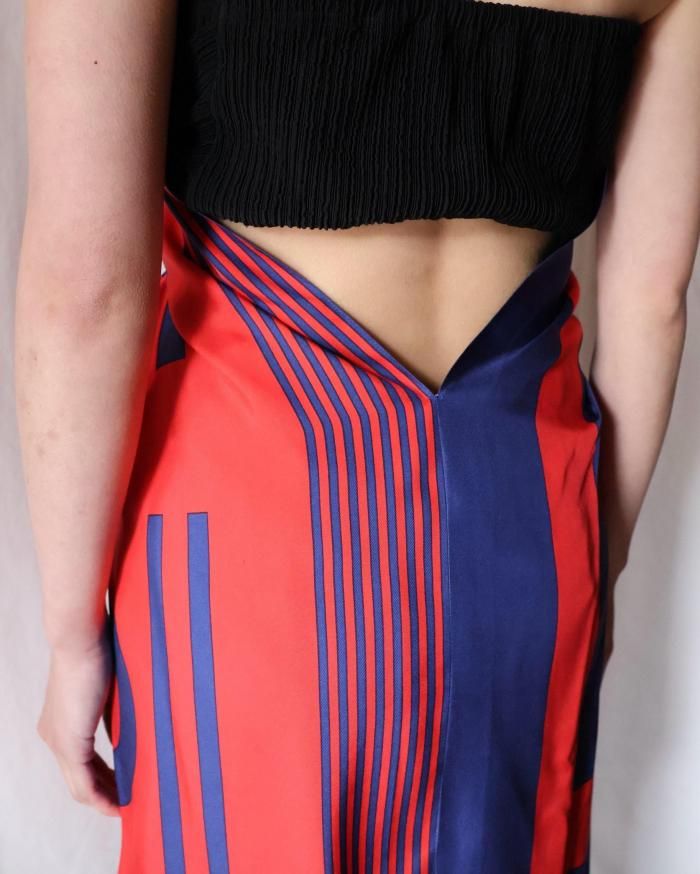 FUMIKA UCHIDA： GEOMETRY PRINT HALTER-NECK DRESS - ORANN