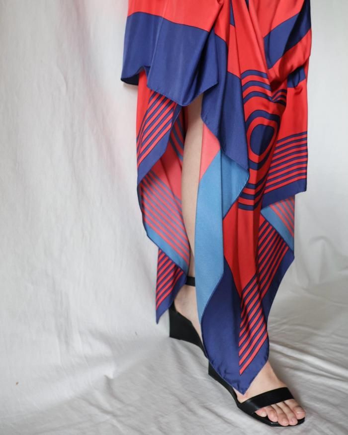 FUMIKA UCHIDA： GEOMETRY PRINT HALTER-NECK DRESS - ORANN