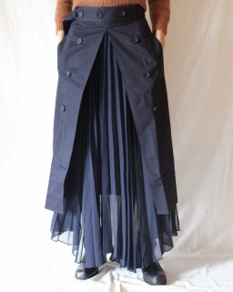 rokhTRENCH SKIRT - DARK NAVY