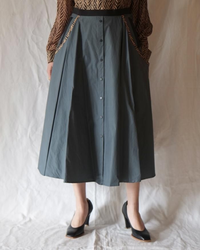 AKANE UTSUNOMIYA:NYLON COTTON FLARE SKIRT - ORANN 通販サイト