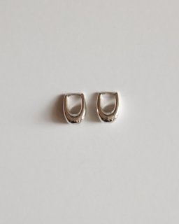 R.ALAGANTINY TINY PUFFY HOOPS - SILVER