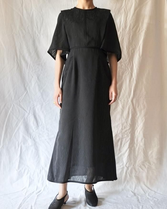 Tulip motif jacquard dress Clearance