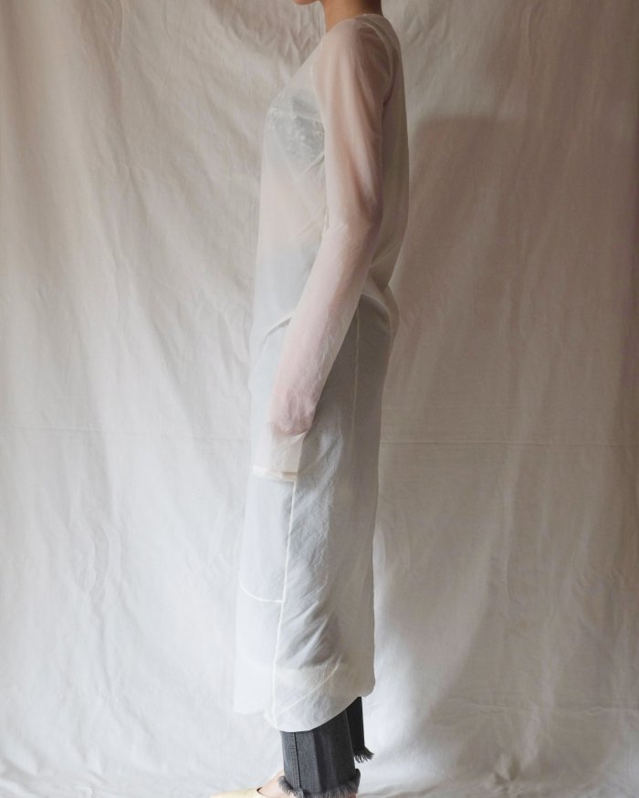 FUMIKA UCHIDA：　Stretch Taffeta/LAYERED DRESS - WHITE - ORANN 通販サイト