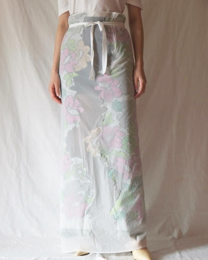 FUMIKA UCHIDA：　Pile/Floral WRAP SKIRT - WHITE - ORANN 通販サイト