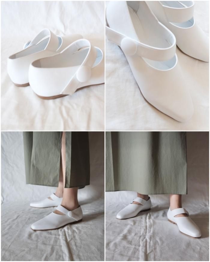 Cristaseya：LEATHER BOTTONE SHOES - ORANN ONLINE SHOP