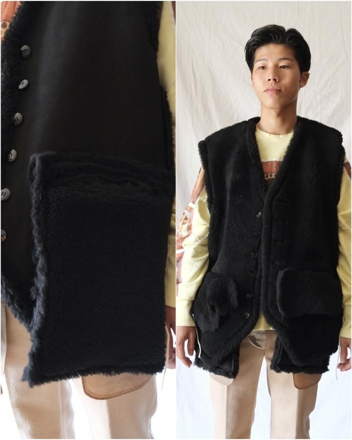 新しく着き Midorikawa：Mouton Vest - BLACK - ORANN 通販サイト トップス