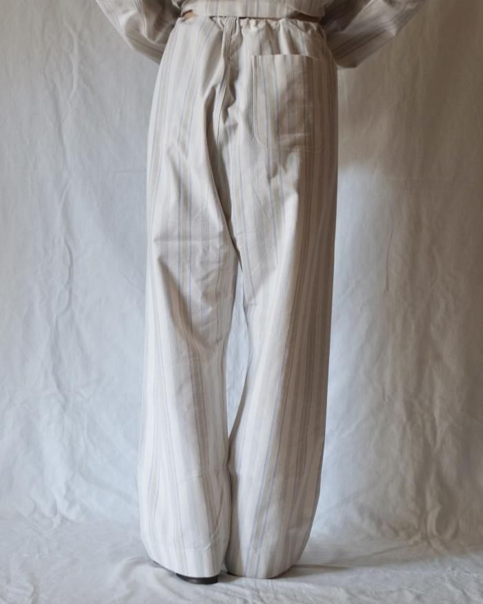 FUMIKA UCHIDA： STRIPED FLANNEL/ PAJAMA PANTS - KINARI