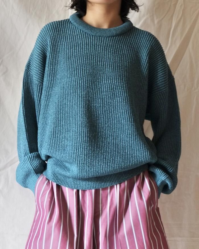 Cristaseya Paper Sweater 2yarn col.White size.L クリスタセヤ 和紙