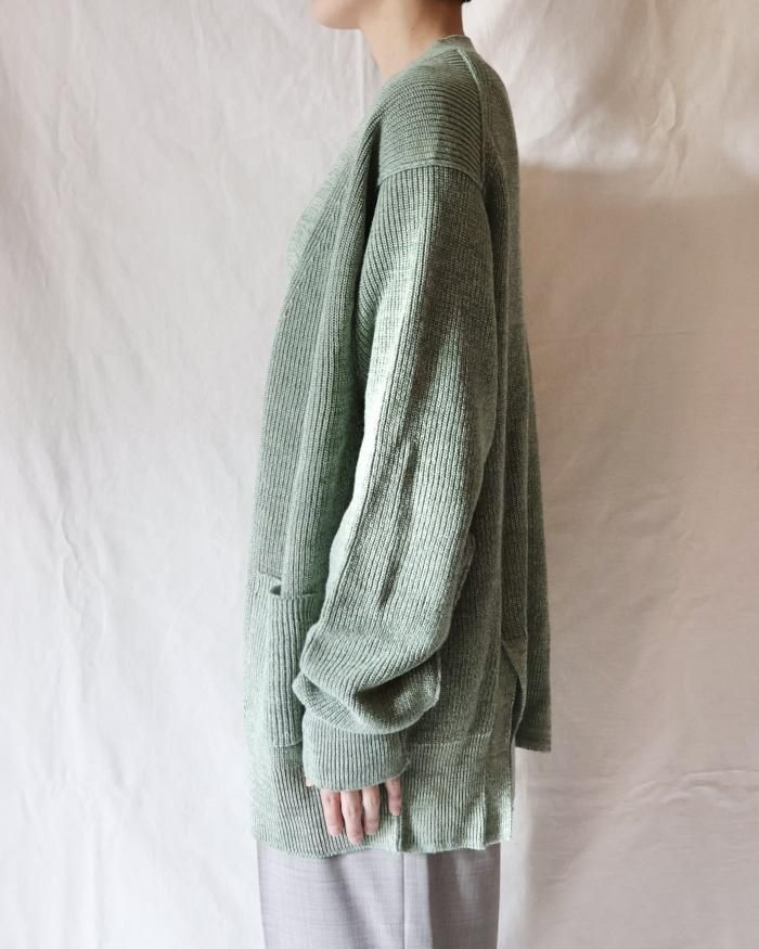 Ernie Palo：LINEN RIB CARDIGAN - MINT - ORANN 通販サイト