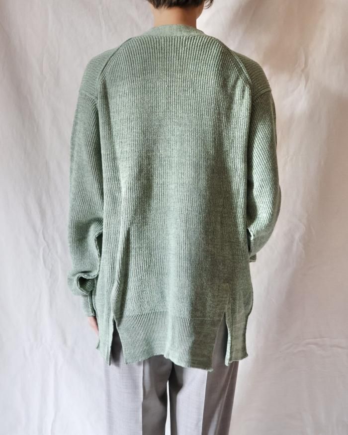 Ernie Palo：LINEN RIB CARDIGAN - MINT - ORANN 通販サイト