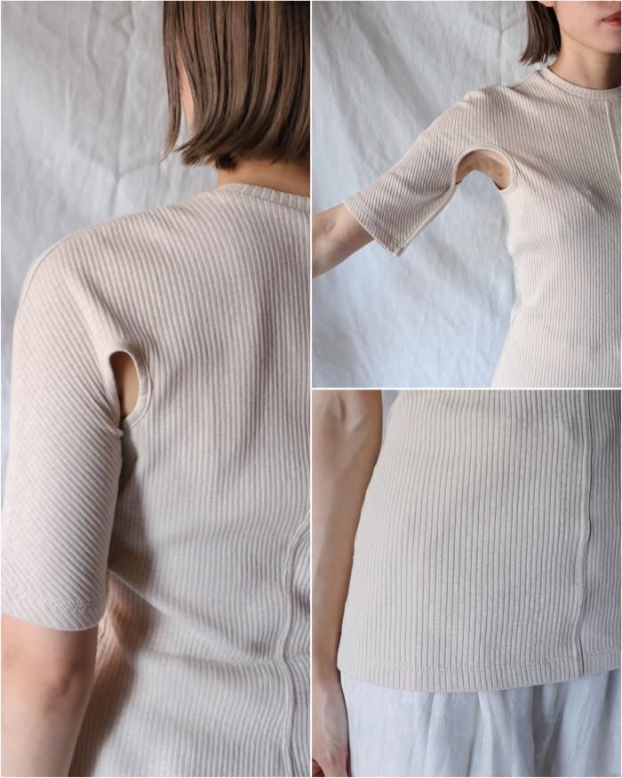 mame - 新品mame Crew Neck Ribbed Jersey Topの通販 by