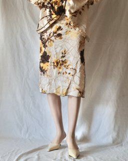 KWAIDAN EDITIONS : CRUMPLED FLUID SLIP SKIRT