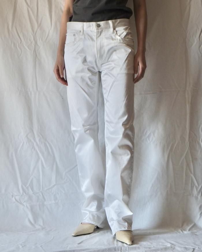 FUMIKA UCHIDA： STRETCH SATIN 5P PANTS - WHITE - ORANN 通販サイト