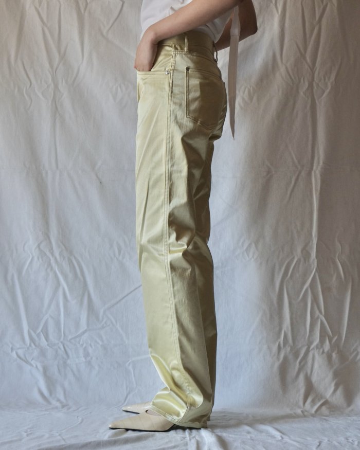 FUMIKA UCHIDA： STRETCH SATIN 5P PANTS - GOLD - ORANN ONLINE SHOP