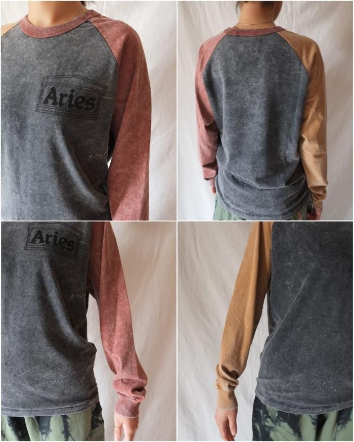 Aries：Colorblocked Raglan Tee - MULTI - ORANN 通販サイト