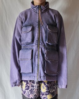 AriesAcid Wash Cargo Jacket - LILAC