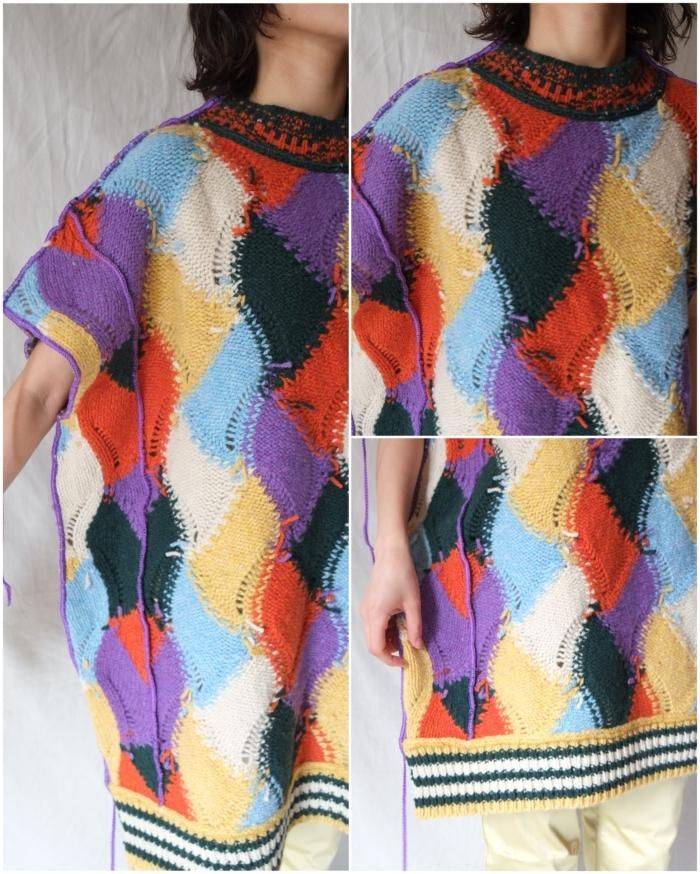 Meryll Rogge：MULTI NO-SLEEVE KNIT TOP - MULTI - ORANN
